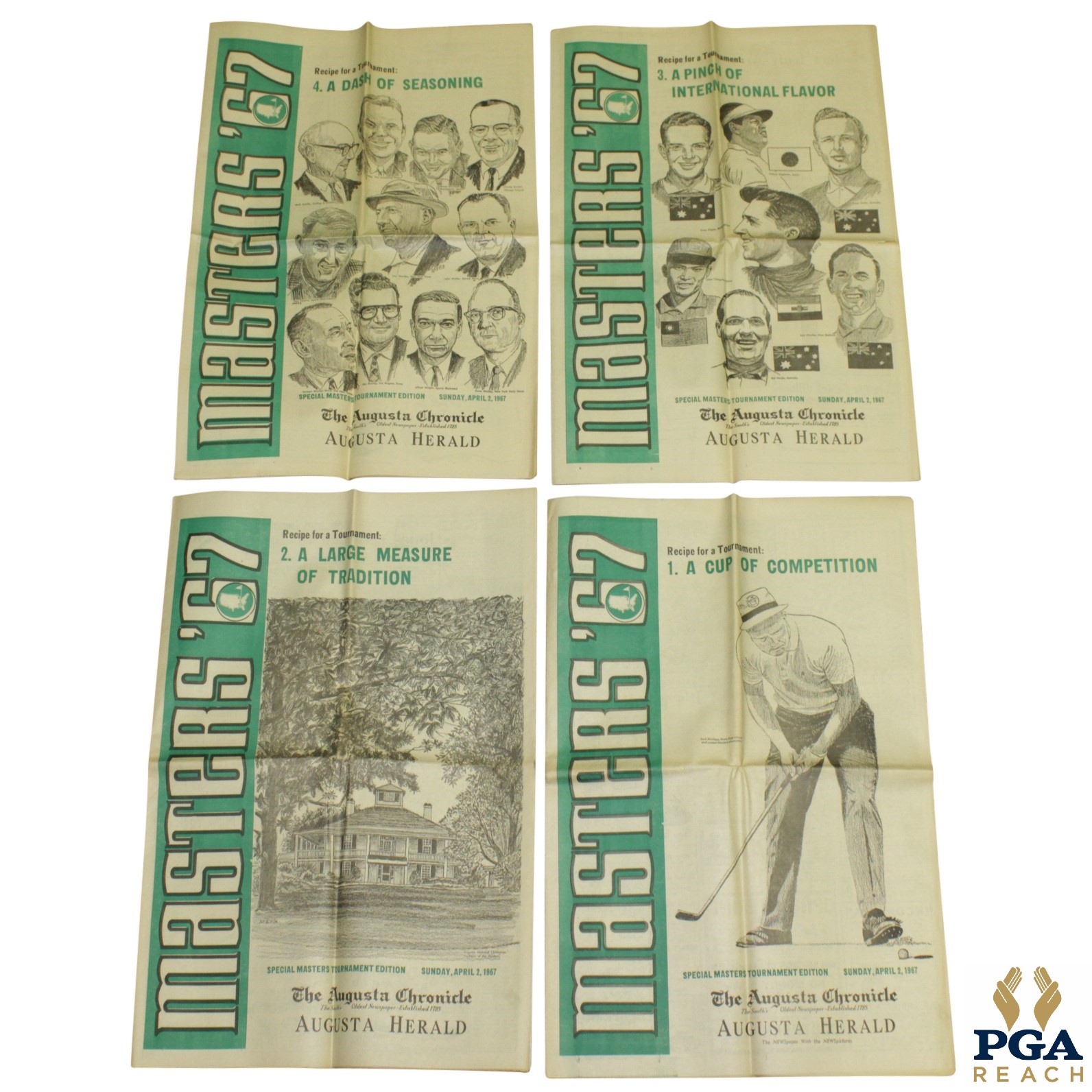 Lot Detail Four 1967 Augusta Chronicle Augusta Herald Special Masters