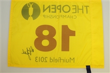 Phil Mickelson Signed 2013 Open Championship at Muirfield Flag BECKETT #F01956