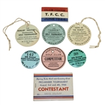 Eight 1940s Golf Contestant Badges - Oakland Open(x2), Dunlop, Lotus, and Others