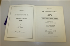 Gary Player & Mason Rudolph Signed 1966 Golf Exhibition & Clinic Program JSA ALOA