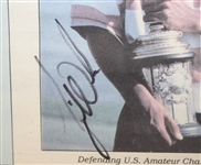 Tiger Woods Signed 1995 Ocean State Golf Magazine Cover - September - Framed JSA ALOA
