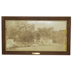Azalea 13th Hole at Augusta National Golf Club Sepia Tone Picture - Framed