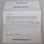 Don Sutton Personal Golf Club Given to Leon Roberts with Letter of Provenance