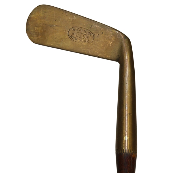 N.Y. S.G. Co. Hillside New York Brass Smooth Face Putter