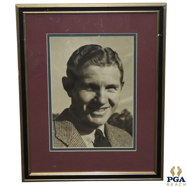 Horton Smith Portrait Framed & Matted - 1st & 3rd Masters Champion