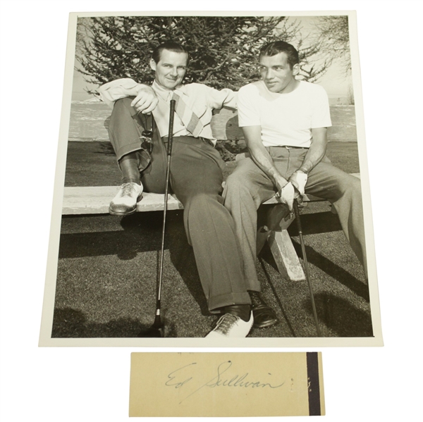 Ed Sullivan Entertainer Signed Cut with Original Paramount Hal A. McAlpin Photo JSA ALOA
