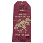 1948 US Open at Riviera CC Final Rd Ticket #0790 - Ben Hogan 1st US Open 
