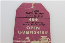 1948 US Open at Riviera CC Final Rd Ticket #0790 - Ben Hogan 1st US Open 