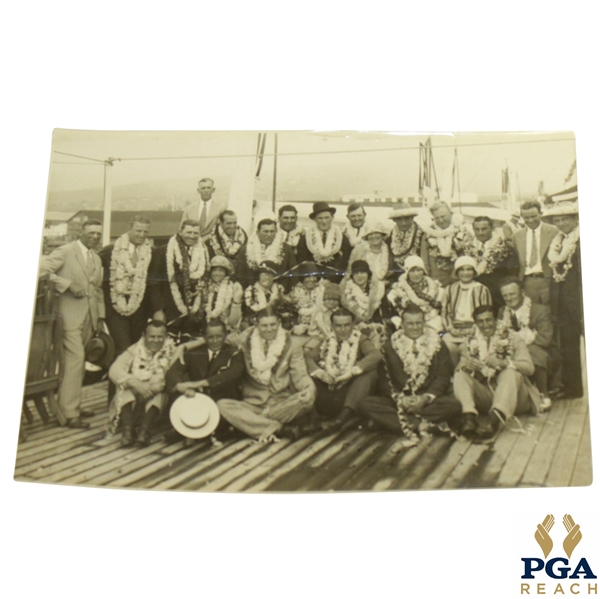 Horton Smiths 1928 1st Hawaiian Open Players Arrive at Honolulu Harbor Photo - November