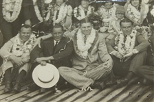 Horton Smith's 1928 1st Hawaiian Open Players Arrive at Honolulu Harbor Photo - November