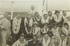 Horton Smith's 1928 1st Hawaiian Open Players Arrive at Honolulu Harbor Photo - November