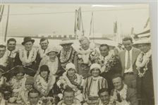 Horton Smith's 1928 1st Hawaiian Open Players Arrive at Honolulu Harbor Photo - November