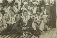 Horton Smith's 1928 1st Hawaiian Open Players Arrive at Honolulu Harbor Photo - November