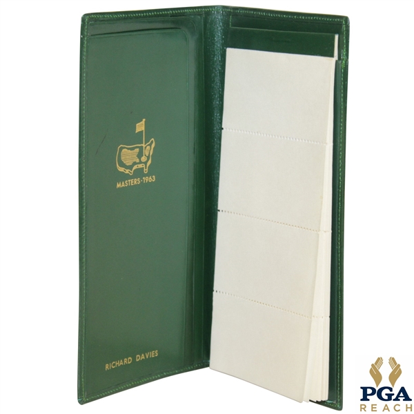 1963 Masters Player Gift Pocket Secretary - Stamped Richard Davies