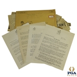 1942 Masters Tournament Press & Radio Letters Correspondence & Newspaper Clippings