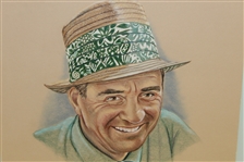Sam Snead Ryder Cup Captain Pastel Drawing Signed by Artist M. Mullins