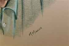 Sam Snead Ryder Cup Captain Pastel Drawing Signed by Artist M. Mullins