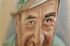 Sam Snead Ryder Cup Captain Pastel Drawing Signed by Artist M. Mullins