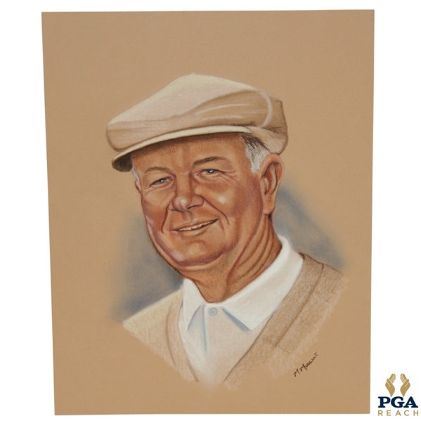 Byron Nelson Ryder Cup Captain Pastel Drawing Signed by Artist M. Mullins