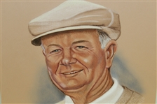 Byron Nelson Ryder Cup Captain Pastel Drawing Signed by Artist M. Mullins