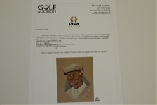 Byron Nelson Ryder Cup Captain Pastel Drawing Signed by Artist M. Mullins