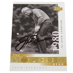 Jack Nicklaus Signed Upper Deck The Golden Bear 1980 US Open Golf Card JSA ALOA