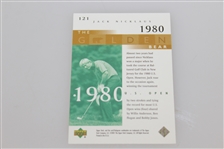 Jack Nicklaus Signed Upper Deck 'The Golden Bear' 1980 US Open Golf Card JSA ALOA