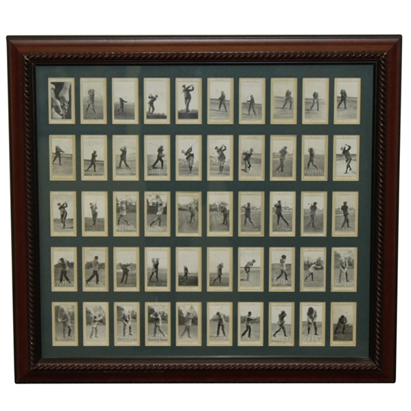 Full Set of 50 Marsuma Co. Tobacco Cards - Framed Presentation
