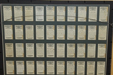Full Set of 50 Marsuma Co. Tobacco Cards - Framed Presentation