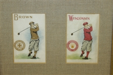 West Point, Brown, Wisconsin, & Annapolis Silks - Framed