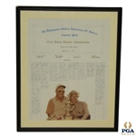 1981 Senior PGA Championship at Turnberry Isle Signed Player Registration List - Palmer & Others JSA ALOA