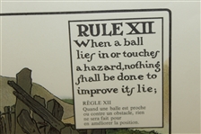 Rule XVII Perrier Golf Illustration By Charles Crombie - Circa 1905
