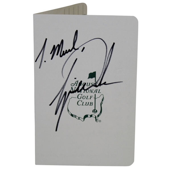 Tiger Woods Signed Augusta National Golf Club Scorecard JSA ALOA