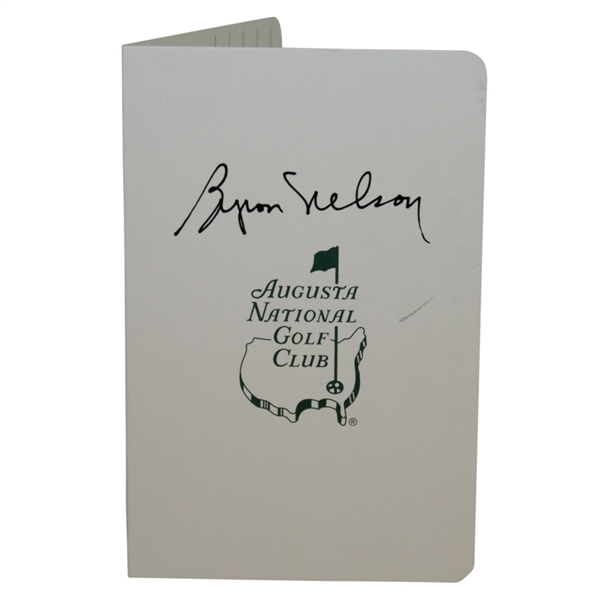 Byron Nelson Signed Augusta National Golf Club Scorecard JSA ALOA