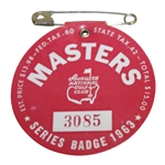 1963 Masters Tournament Series Badge - Nicklaus First Masters Win