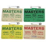 1967, 1968, 1969 & 1970 Masters Tournament Series Badges