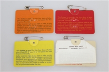 1971, 1972, 1973 & 1974 Masters Tournament Series Badges
