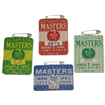 1979, 1980, 1981 & 1982 Masters Tournament Series Badges