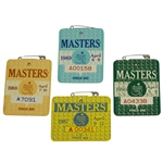 1987, 1988, 1989 & 1990 Masters Tournament Series Badges