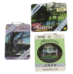 2002, 2004, 2006 & 2010 Masters Tournament Series Badges - Phil Mickelson Victories