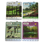 2011, 2012, 2013 & 2014 Masters Tournament Series Badges - Schwartzel & Watson Wins