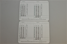 Nick Faldo & Bob Goalby Signed Augusta National Scorecards - With Dates JSA ALOA