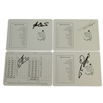 Ben Crenshaw & Bernard Langer Signed Augusta National Scorecards JSA ALOA