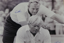 Arnold Palmer & Jack Nicklaus Dual Signed Oversize B & W Ryder Cup Photo-Golden Bear, Fanatics Holograms