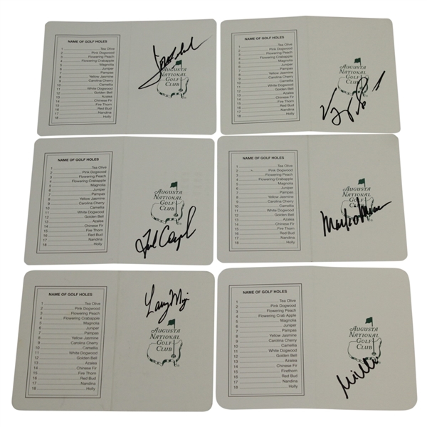 Couples, O Meara, Mize, Singh & Weir Signed Augusta National Scorecards JSA ALOA