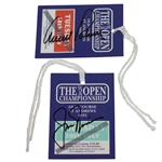 Arnold Palmer & Jack Nicklaus Signed 1995 Open Championship Tickets JSA ALOA 