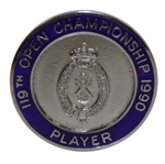 1990 Open Championship at St Andrews Contestants Badge - Nick Faldo Winner