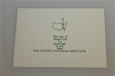 1978 Masters Tournament Annual Book w/ Card - Signed By Winner Gary Player JSA ALOA