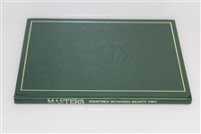 1982 Masters Tournament Annual Book - Signed By Winner Craig Stadler JSA ALOA