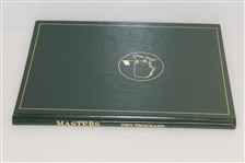 2000 Masters Tournament Annual Book - Signed By Winner Vijay Singh JSA ALOA
